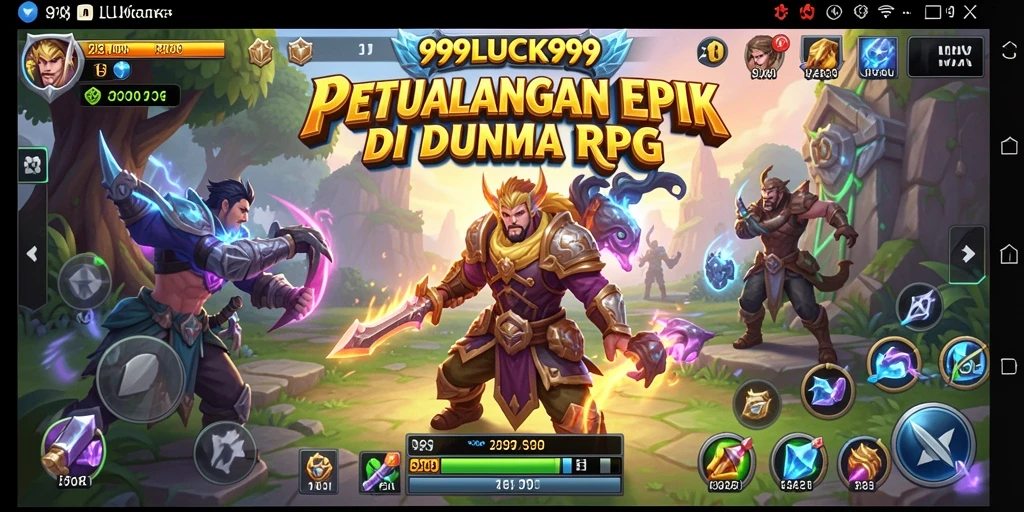 Tampilan gameplay <strong>99LUCK99</strong> menampilkan aksi pertarungan yang mendebarkan di dunia fantasi.