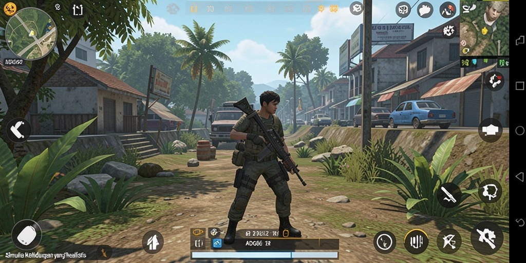 Tangkapan layar utama dari gameplay yang realistis di ADG62.