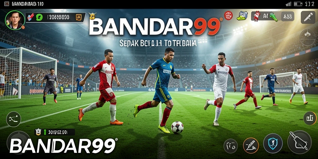 Gameplay seru BANDAR99 yang menampilkan laga sepak bola intens.
