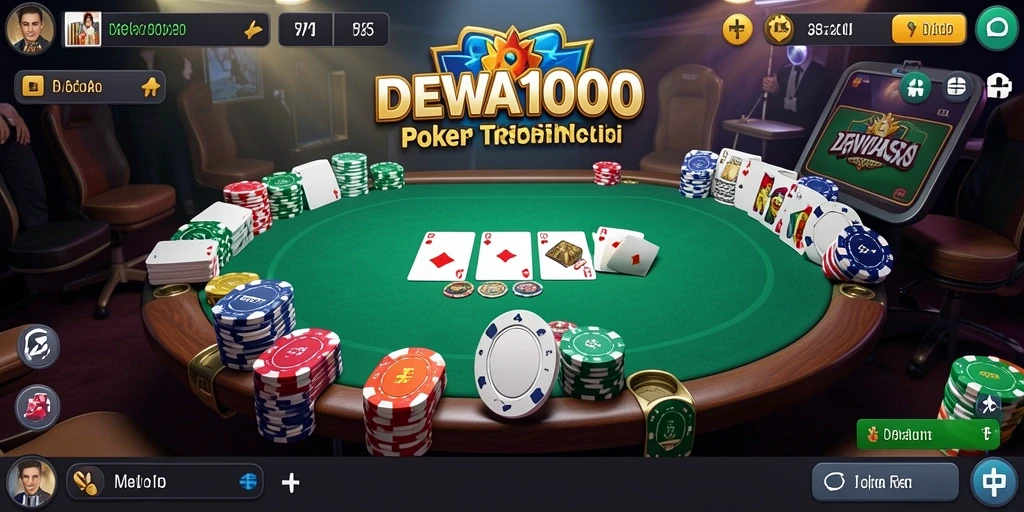 Gameplay seru DEWA1000 dengan berbagai jenis permainan Poker.