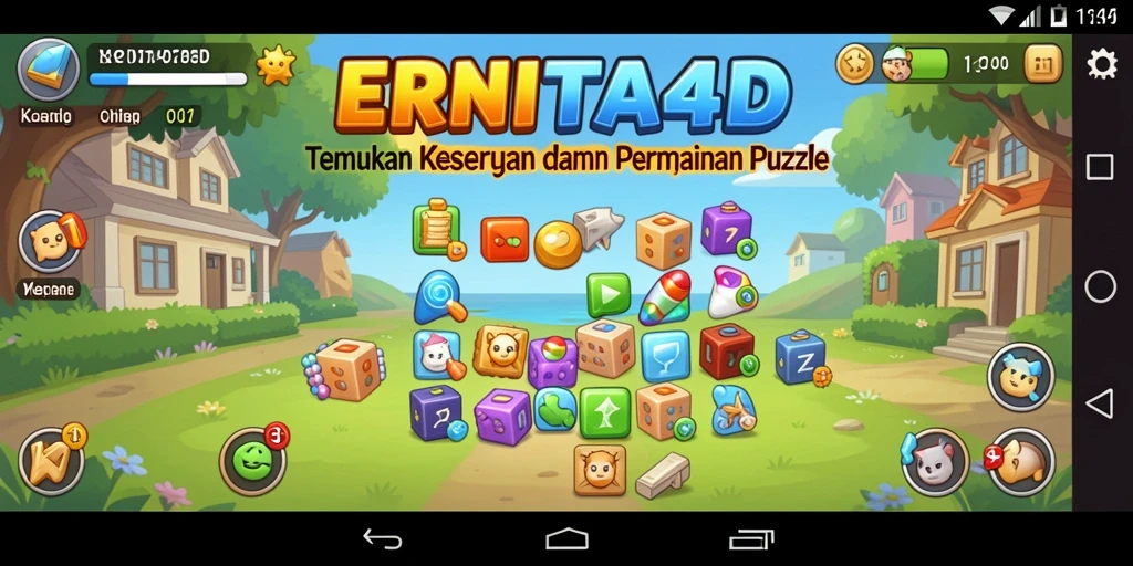 Tampilan gameplay ERNITA4D yang menarik dan penuh warna.