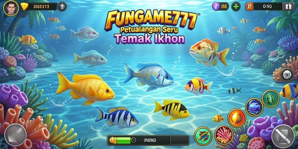 Screenshot FUNGAME777 menampilkan aksi tembak ikan yang mendebarkan.