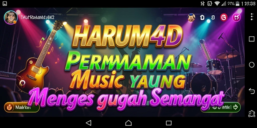 Tampilan gameplay HARUM4D dengan lagu-lagu favorit yang menggugah semangat.