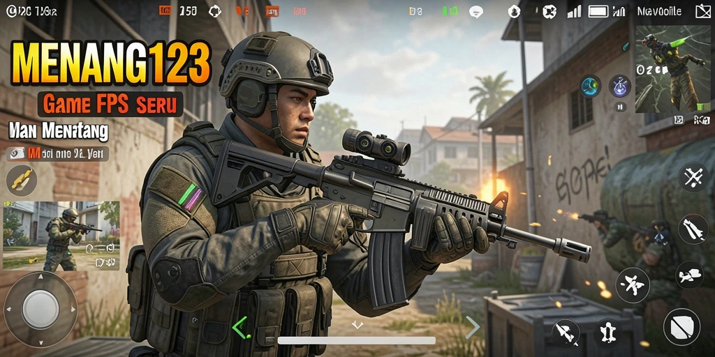 Gameplay mendebarkan dalam MENANG123 dengan aksi FPS seru.