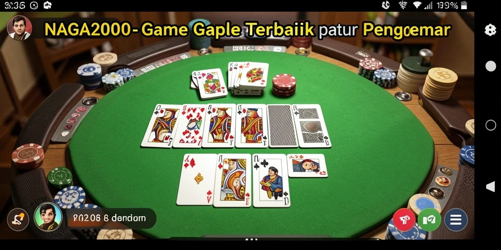 Screenshot gameplay NAGA2000 yang menampilkan pertempuran seru di Gaple.
