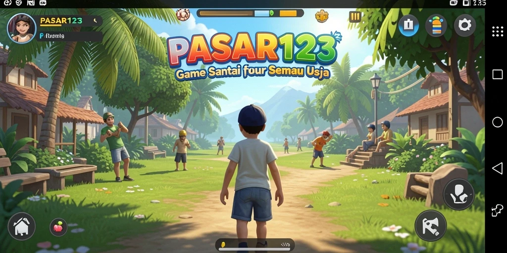 Tampilan gameplay PASAR123 yang menyenangkan dan penuh warna.
