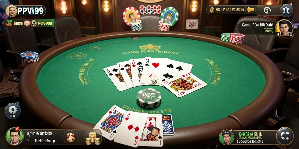 Tampilan gameplay Poker yang menarik dan interaktif di PPV99.