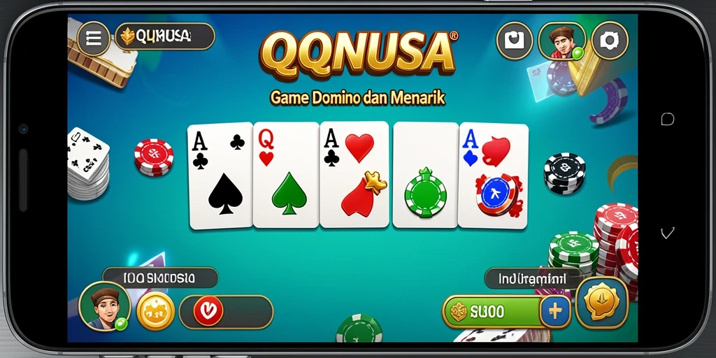 Screenshot gameplay QQNUSA menampilkan keseruan bermain Domino.
