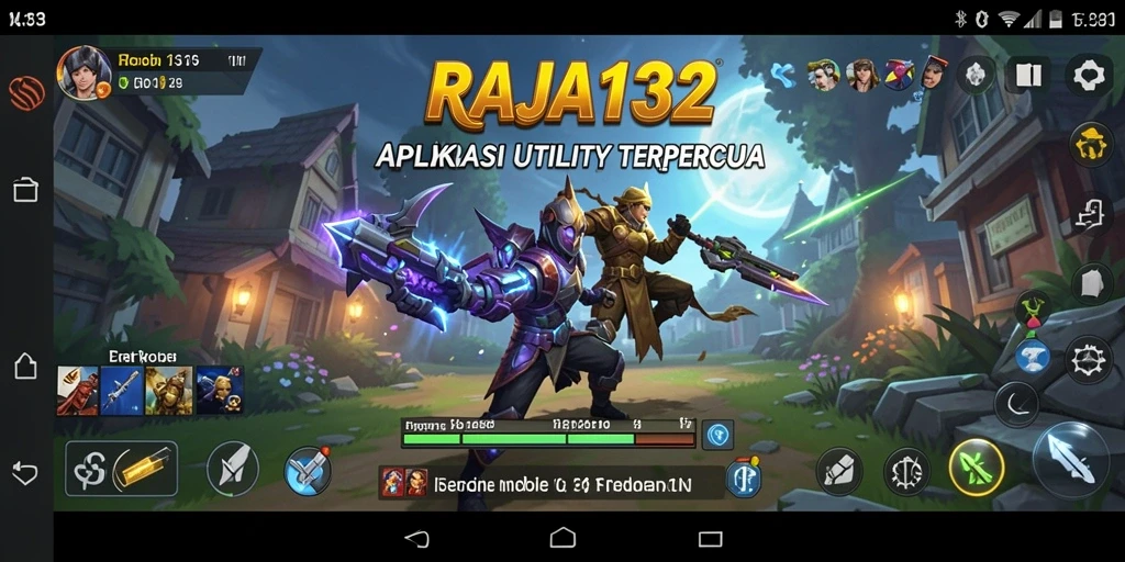 Tampilan antarmuka aplikasi RAJA132 yang sederhana dan efektif.